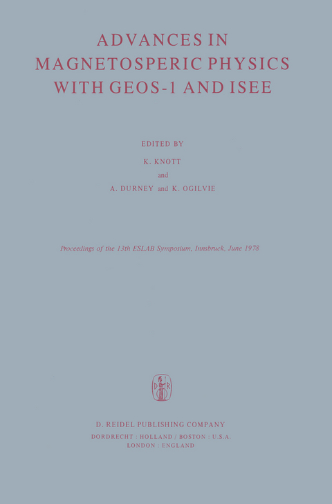 Advances in Magnetospheric Physics with GEOS-1 and ISEE - 