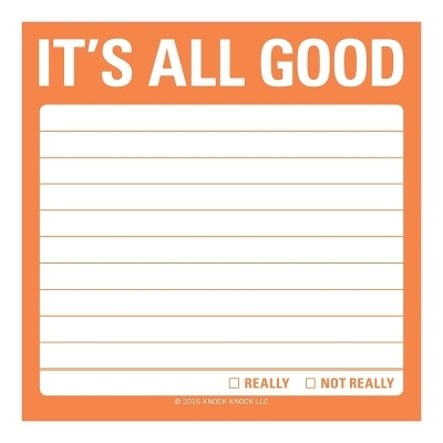 Knock Knock It`s All Good Sticky Note - 