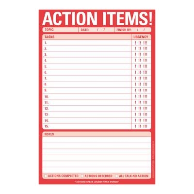 Knock Knock Action Items Pad - 