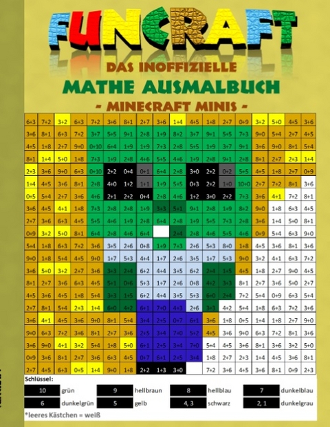Funcraft - Das inoffizielle Mathe Ausmalbuch: Minecraft Minis (Cover Zombie) - Theo von Taane