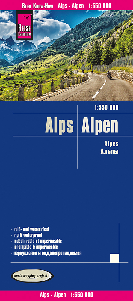 Reise Know-How Landkarte Alpen / Alps (1:550.000) - Reise Know-How Verlag Peter Rump