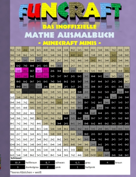 Funcraft - Das inoffizielle Mathe Ausmalbuch: Minecraft Minis (Cover Dragon) - Theo von Taane