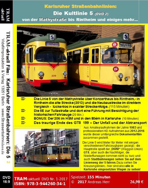 Karlsruher Straßenbahnlinien - Die Kultlinie 5 (DVD 2) - Andreas Herr