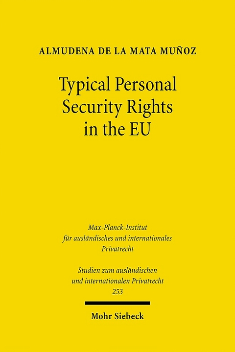 Typical Personal Security Rights in the EU - Almudena de la Mata Munoz