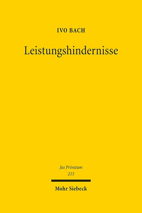 Leistungshindernisse - Ivo Bach