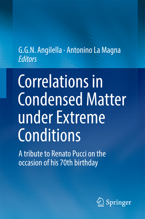 Correlations in Condensed Matter under Extreme Conditions - 