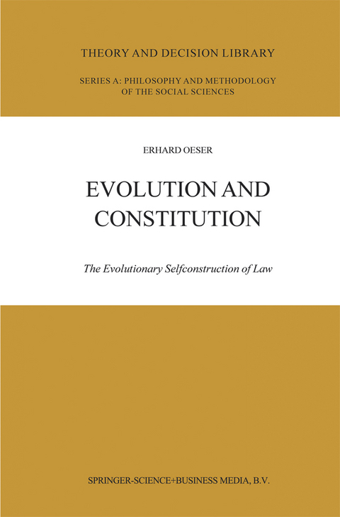 Evolution and Constitution - E.F. Oeser