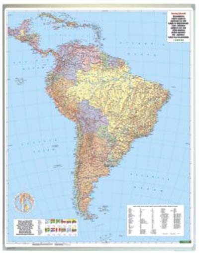 Südamerika physisch-politisch, Magnetmarkiertafel 1:8 Mill. - 