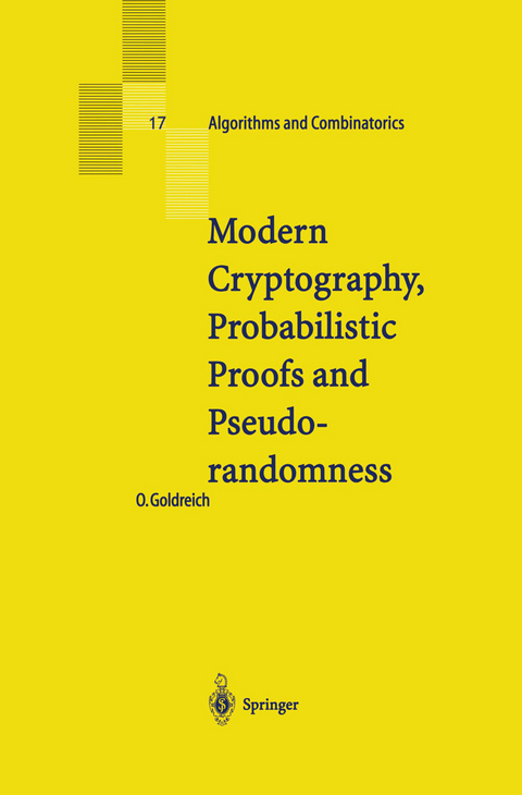 Modern Cryptography, Probabilistic Proofs and Pseudorandomness - Oded Goldreich