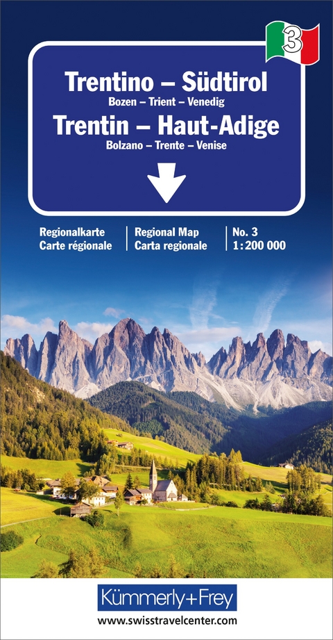 Trentino - Südtirol Regionalkarte Italien Nr. 3