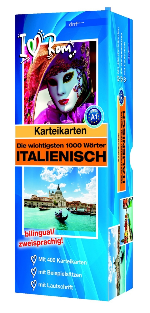 Karteikarten Die wichtigsten 1000 Wörter Italienisch (A1)