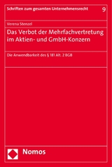 Das Verbot der Mehrfachvertretung im Aktien- und GmbH-Konzern -  Verena Stenzel