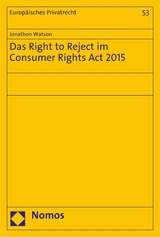 Das Right to Reject im Consumer Rights Act 2015 -  Jonathon Watson