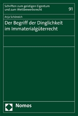 Der Begriff der Dinglichkeit im Immaterialgüterrecht -  Anja Schöneich