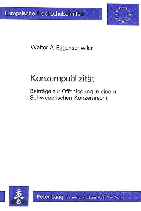 Konzernpublizität - Walter A. Eggenschwiler