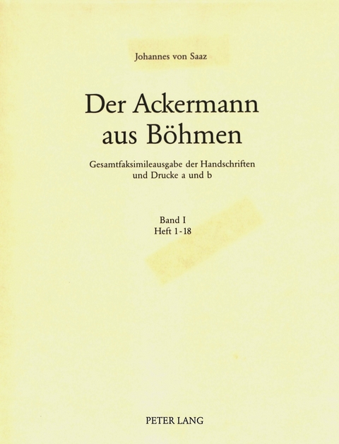 Der Ackermann aus Böhmen - James C. Thomas