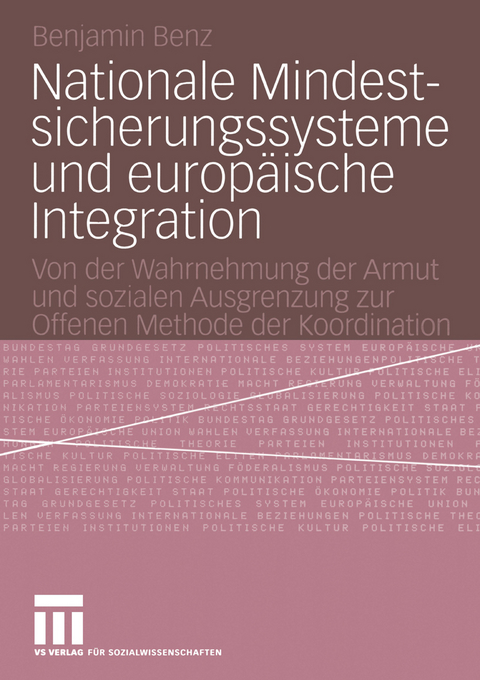 Nationale Mindestsicherungssysteme und europäische Integration - Benjamin Benz