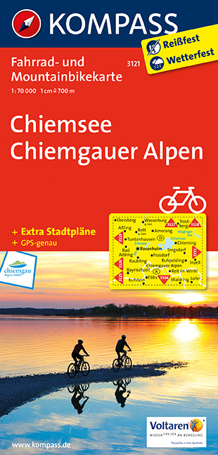 KOMPASS Fahrradkarte Chiemsee - Chiemgauer Alpen - 