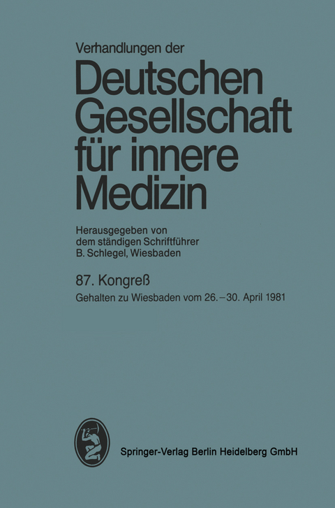 87. Kongreß - Professor Dr. Bernhard Schlegel