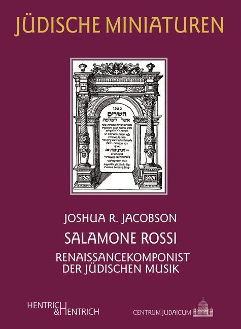 Salamone Rossi - Joshua R. Jacobson