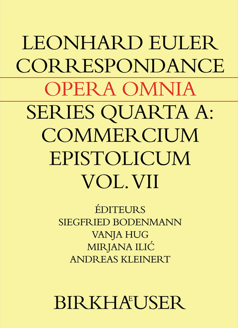 Correspondance de Leonhard Euler avec des savants suisses en langue française - Leonhard Euler