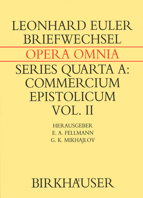 Briefwechsel von Leonhard Euler mit Johann I Bernoulli und Niklaus I Bernoulli - Leonhard Euler