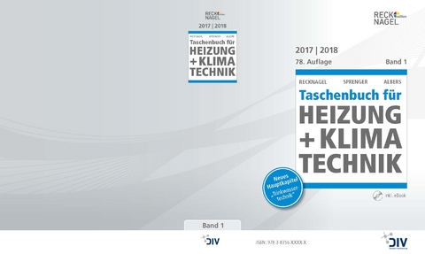 Recknagel - Taschenbuch für Heizung + Klimatechnik 2017/2018 Premiumversion inkl. eBook auf CD-ROM - 