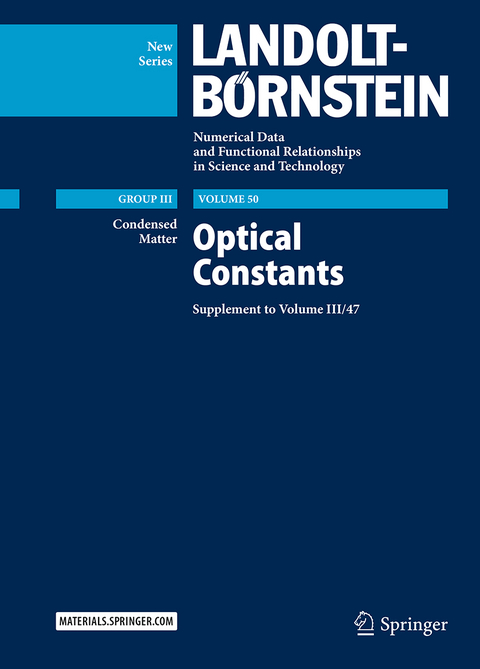 Optical Constants - Christian Wohlfarth
