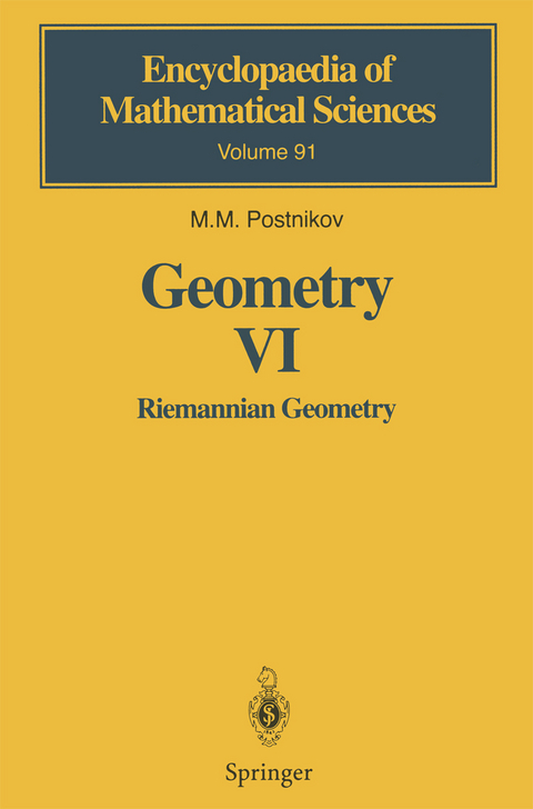Geometry VI - M.M. Postnikov