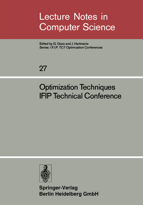 Optimization Techniques IFIP Technical Conference - 