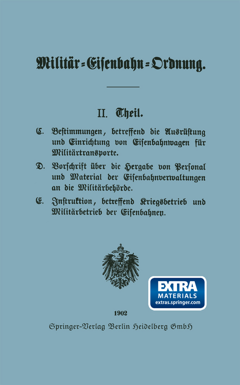 Militär-Eisenbahn-Ordnung - E.S. Mittler &amp Berlin;  S.