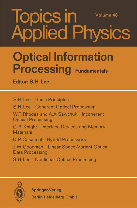 Optical Information Processing - 