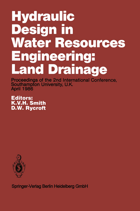 Hydraulic Design in Water Resources Engineering: Land Drainage - 