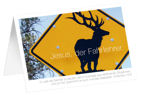 Jesus, der Fahrlehrer - Faltkarten (5 Stück) - Eva Jung