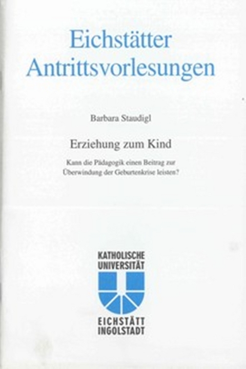 AV Band 12 - Barbara Staudigl - Erziehung zum Kind - Barbara Staudigl