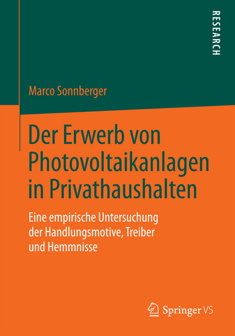 Der Erwerb von Photovoltaikanlagen in Privathaushalten - Marco Sonnberger