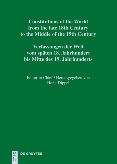 Constitutional Documents of Switzerland from the late 18th Century... / National Constitutions I - 