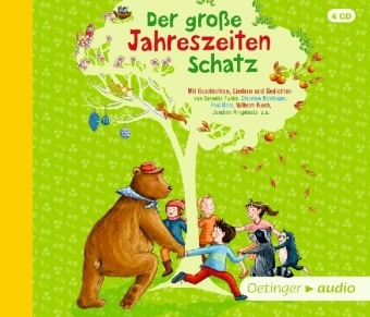 Der große Jahreszeitenschatz (4CD) Mit Geschichten, Liedern und Gedichten von Kirsten Boie, Cornelia Funke, James Krüss, Astrid Lindgren - Anja Fröhlich, Joachim Ringelnatz, Ann-Katrin Heger, Jan David Talleur, Wilhelm Busch, Anne Ameling, Maren von Klitzing, Barbara Rose, Petra Steckelmann, Ursel Scheffler, Maja von Vogel, Christine Nöstlinger, Cornelia Funke, Andrea Schütze, Katja Reider, Theodor Fontane, Mareike Brombacher, Antonia Michaelis, Marliese Arold, Katja Ludwig, Usch Luhn, Christian Morgenstern, Petra Kummermehr, Petra Maria Schmitt, Rüdiger Bertram, Theodor Storm, Paul Maar