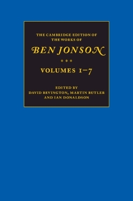 The Cambridge Edition of the Works of Ben Jonson 7 Volume Set - Ben Jonson