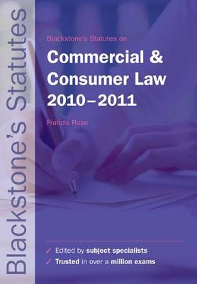 Blackstone's Statutes on Commercial and Consumer Law - 