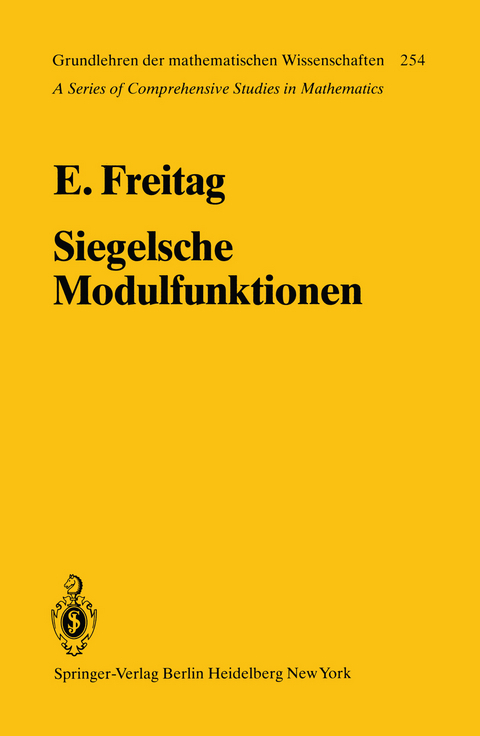 Siegelsche Modulfunktionen - E. Freitag