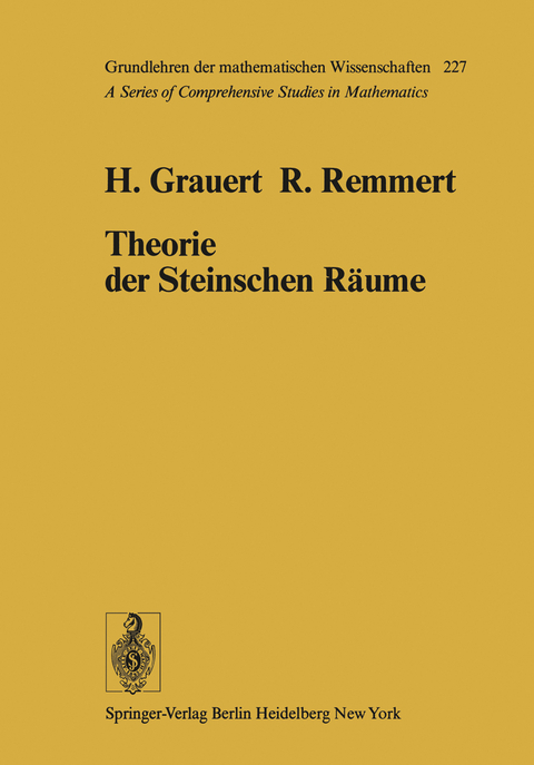 Theorie der Steinschen Räume - H. Grauert, R. Remmert