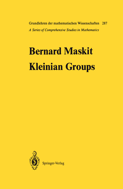 Kleinian Groups - Bernard Maskit