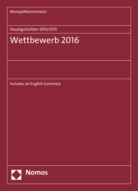 Hauptgutachten. Wettbewerb 2016 - 