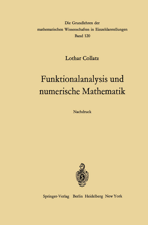 Funktionalanalysis und numerische Mathematik - Lothar Collatz