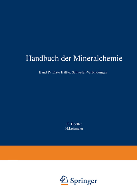 Handbuch der Mineralchemie - 