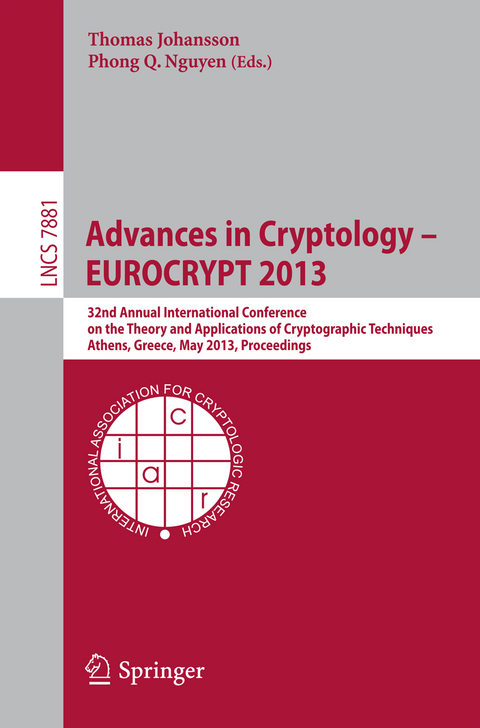 Advances in Cryptology – EUROCRYPT 2013 - 