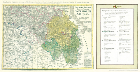 Historische Karte: Ober-Schlesien, 1746 (Plano) - Erben Homann