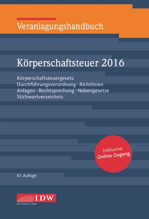 Veranlagungshandbuch Körperschaftsteuer 2016 - 