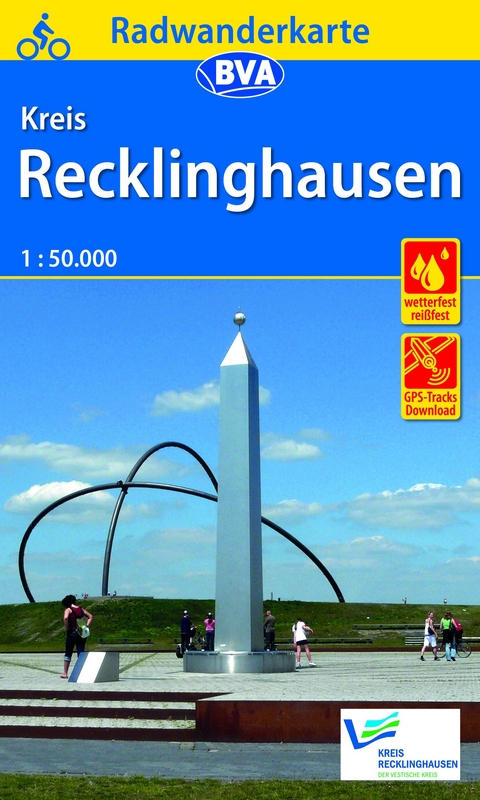 Radwanderkarte BVA Kreis Recklinghausen, 1:50.000, reiß- und wetterfest, GPS-Tracks Download